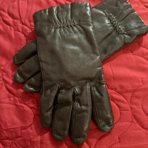 Dark Brown Leather Gloves